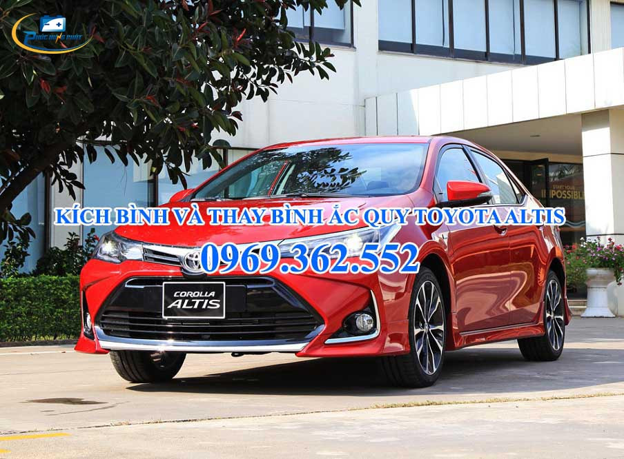 Kích bình và thay bình ắc quy Toyota Corolla Altis tại Đà Nẵng